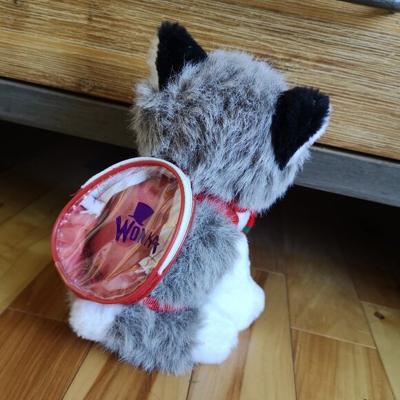 VINTAGE Husky Christmas Winter Plush with Backpack Wonka - Picture 2 of 3